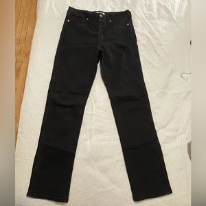 Madewell stovepipe jean in black 25T comfort stretch excellent condition